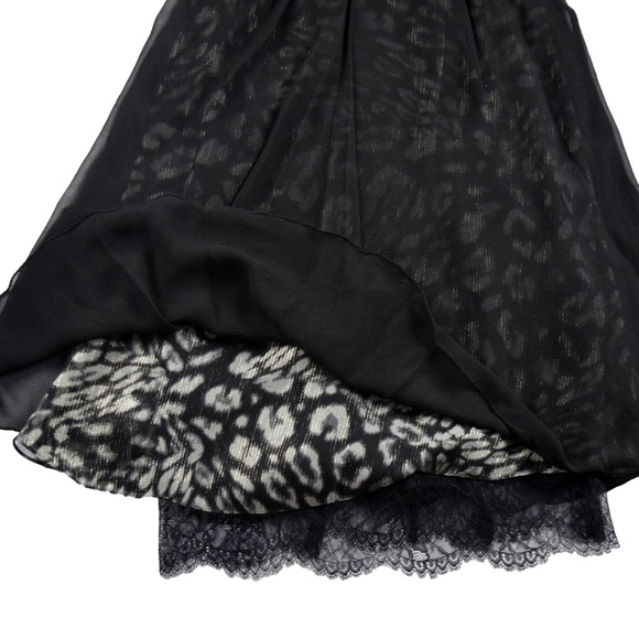 BCBGMaxAzria Womens Sheer Layered Beaded Dress - Picture 7 of 8